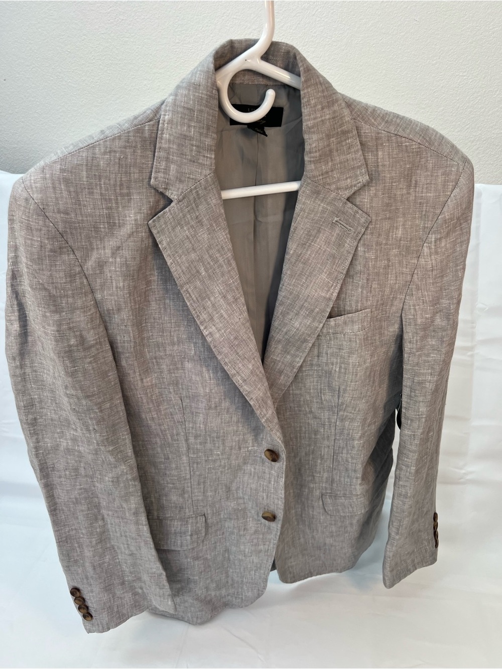 Club Room Light Gray Men's 100% Linen Sport Coat, MEDIUM